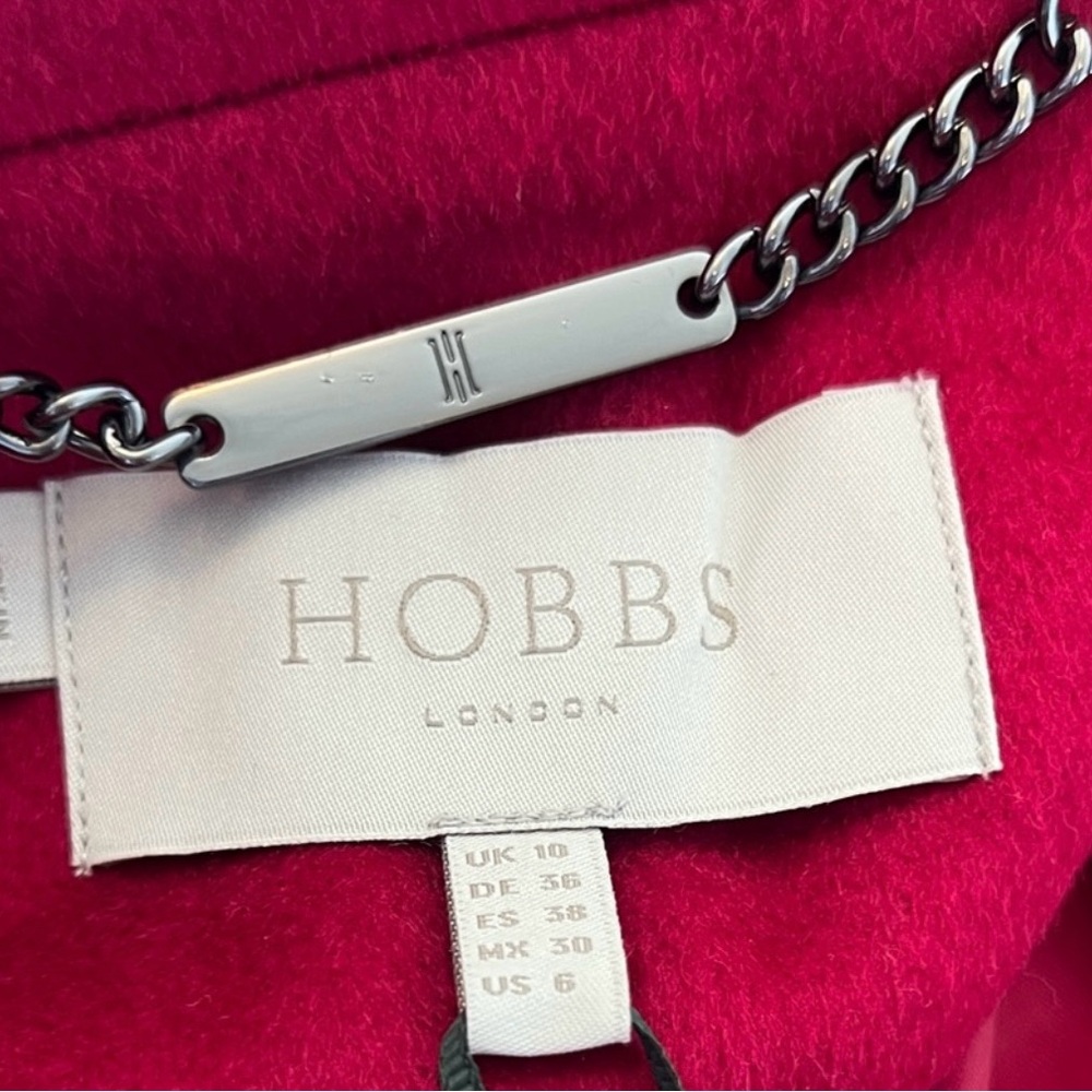 NWOT Hobbs London 'Tilda' Wool Coat in Fuchsia Pink ASO Kate Middleton-UK10/US6 - Picture 4 of 13